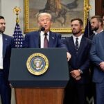 Donald Trump Dingtawwardmente faz doke Taaaacovoaa na luxuosa gafe branca
