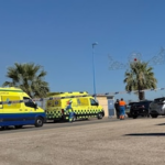 Fotos entre os países de folhas mortas e uma lesão grave em Wirlanueva de la Serena, Explorés
