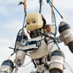 O robô Koordóide atingiu um voo controlado com propulsões de jato e sistema de IA