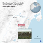 No vulcão de incêndio russo explodiu ‘erupto “forte, parece estar em 8.8 Gema Magnitude