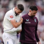 Chris Woakes descartou as cinzas no golpe de Vernand para o Reino Unido depois de usar seu ombro no quinto teste contra a Índia