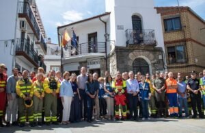 Os poderosos reis visitaram partes do incêndio afetadas no vale de Jert e no Ambroz