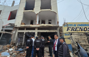 PNP e Ministério Público de Trujilo devido à libertação de ataques suspeitos com dinamita