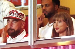 Taylor Swift e Travis Kelsles participam do primeiro evento após o compromisso