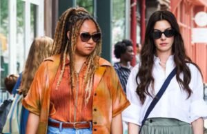 Veja Annie Hathaway e Merril Strip Filter Devil Ware Prada 2 em Nova York