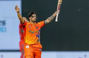 Nitish rana bir frio frio oeste oeste oeste oeste oeste de Delhi Lions DPL 2025 Booty