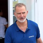 Felipe VI King toma Aifos Helem em Mallorca após o evento na Copa del de Vela