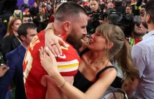 Taylor Swift Photo exibida no Kansas City Chief Stadium