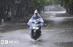 Tyfoon Kajiki empurrou o Vietnã, espaços e danos