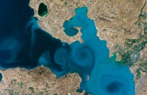 A rara leitura interpreta tinta no maior ‘lago de refrigerante’ do mundo