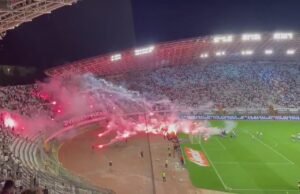 Hajaduk Split Ultras caem seus jogadores para erradicar seu europeu: imagem muito rígida