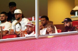 Taylor Swift e Travis Kelce acabaram de dar sua primeira olhada na proclamação de seus