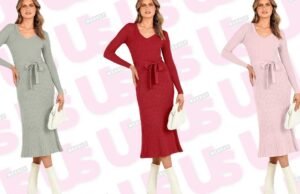 Este vestido de suéter fica no petit lojista sem nenhuma alteração