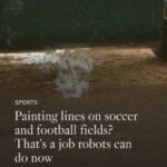 Pintura de pintura em campos de lazer e futebol? É um trabalho de robô a ser feito agora