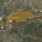 O fogo de Rosa queima 1.200 acres no condado de Riveride, minimize a ordem de evacuação