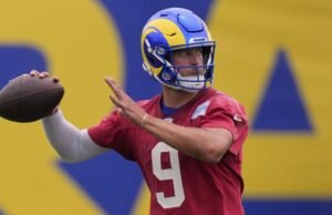 Matthew Stafford pela primeira vez no campo de treinamento
