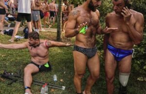 Bossforus Strait Swim na vitória sobre sua lesão de guerra pelos gigantes da guerra ucraniana