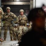 Trump Spreds contando concerto militar enviando guardas nacionais para Washington DC