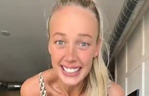 Afetou a superestrela da WNBA Sophie Sophie Sophie Sophie Sophie Sophie Sophie Sofie enviou o fã de Bikini com Titter Dance