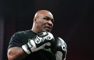 A segurança de Mike Tyson, de Fanjer, quando passa com Flyd Mayweather Watch, depois requer a morte