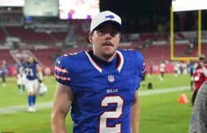 Buffalo Bills Kick Tyler Tyler Tyler Tyler Tiant para pôr do sol por dois dias contra Ravens