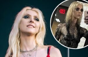 Taylor Momsen traz nu, vestido apenas parque preto de videoclipe
