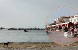 O forte vento em Paracas forçou o fechamento da loja e do trabalho de turismo e pesca