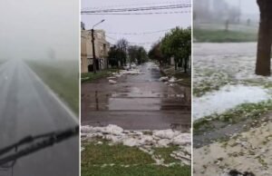 O alarme do furacão em Buenos Aires e 9 províncias: o filme do granizo em diferentes cidades