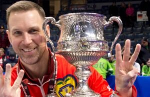 Brad Gushue anunciando um plano de aposentadoria para 2025-25 por período de curling