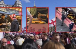 Sempre sarcástico para a última manifestação aos manifestantes anti-imigração, desfrutam de Kuisine indiana