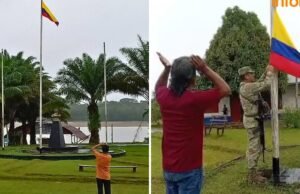 A bandeira colombiana é estabelecida na província peruana e causa tensão em três comunidades de fronteira