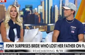 Os recém -casados Kristin e Noah Schnacky refletem o 11 de setembro e a maravilha do FDNY no casamento em ‘Fox & Friends’