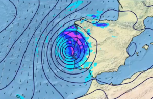 Os restos do furacão Gabrielle chegaram à Espanha neste fim de semana: Aemet alertou que choveria sobre “a mente da península”