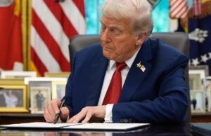 Trump tem como alvo os fornecedores democratas em repressão a ‘Terrorista de esquerda’