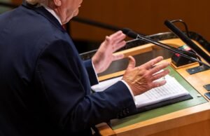 A falsa reivindicação de Trump de mudança climática na ONU