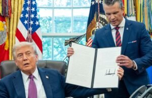 Trump para com o Departamento de Guerra e o Partido Democrata