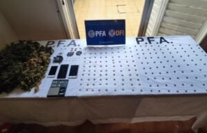 Eles sequestraram quase 900 comprimidos em um dos antigos partidos eletrônicos em Rosario