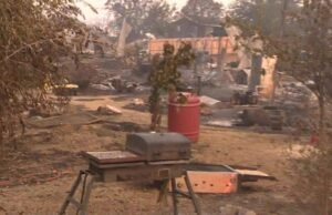 Danos de incêndios florestais California Laboria Rush Town of Chinese Chinese