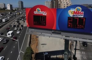 O Jackpot do Powerball é de até US $ 1,1 bilhão, com a próxima foto na segunda -feira