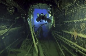 Artefatos de artefatos do navio Titanic Ship em Britannic pela primeira vez
