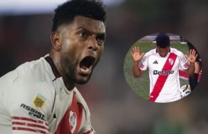 Miguel Boraja foi dispersado por um número que escreveu à mão durante o último jogo no river