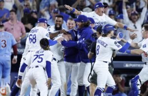 Tommy Edman e Andy Penjil e Andy Page contra parte da maior parte da escrita de Dodger
