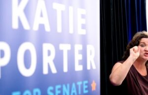 Não conte a porteira Katie fora da árvore do governador ainda