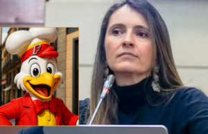 Paloma Valencia recebeu um guardião do Frisby España, que protestou contra sua declaração no vídeo: “Pela proteção do original”