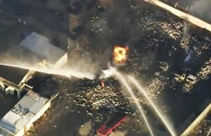 Explosão envia tanque de propano voando para Lancaster após incêndio de carro