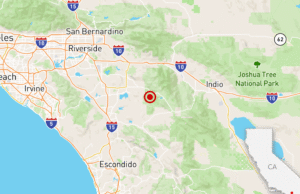 Par de terremotos desde o terremoto Riverside perto de Idiyllwild