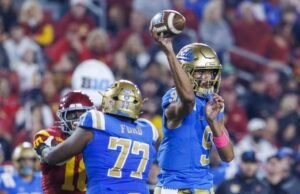 O quarterback da UCLA, Nico Iamaleava, mostra coragem na derrota para a USC
