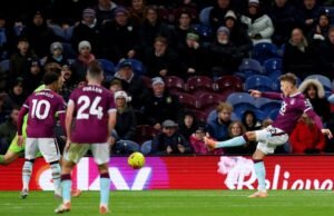 Oliver Sonne retorna após meses afastado com seu primeiro gol pelo Burnley na Premier League