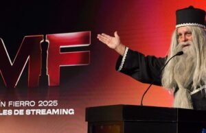 O visual emocionante de Luis Ventura no streaming Martín Fierro do Streaming fantasiado de Harry Potter