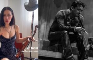 Esmeralda Camacho, violinista, tem o mesmo colar de Nodal e alimenta especulações